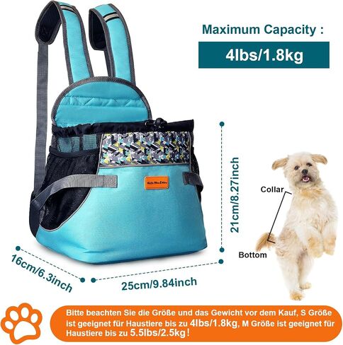 Cinf Backpack Adjustable Pet Front Cat Dog Carrier Bag Easy-Fit Traveling Hiking Camping Puppies Outdoor Use Black in Saudi Arabia