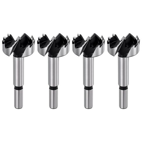 2pcs 6mm(1/4") Forstner Drill Bit, Carbon Steel Forstner Bit Multi-Tooth Wood Drill Bits for Holes with Round Shank Polishing - for Hardwood/Plywood/MDF, Silver in Kuwait