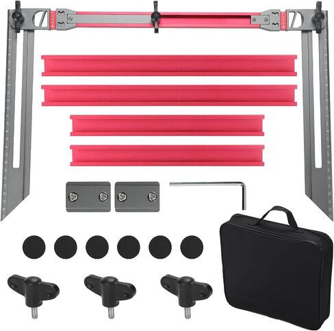 Stair Tread Template Tool – Adjustable Stair Measuring Tool for Treads and Risers, Aluminum Stair Scribe Tool for Accurate Layout, Shelf and Stair Installation Projects in Kuwait