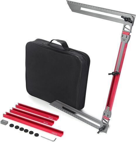 Stair Tread Template Tool – Adjustable Stair Measuring Tool for Treads and Risers, Aluminum Stair Scribe Tool for Accurate Layout, Shelf and Stair Installation Projects in Kuwait