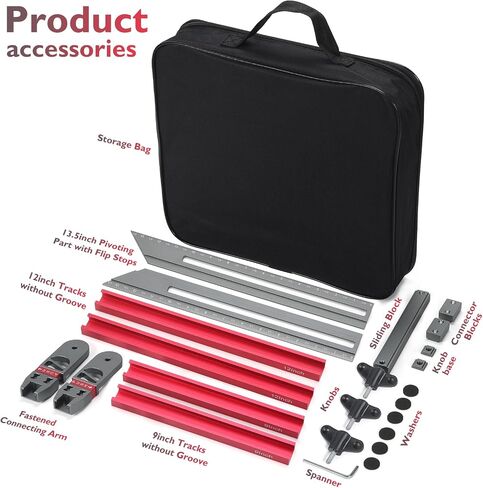 Stair Tread Template Tool – Adjustable Stair Measuring Tool for Treads and Risers, Aluminum Stair Scribe Tool for Accurate Layout, Shelf and Stair Installation Projects in Kuwait
