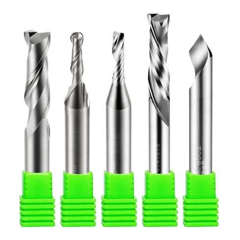 CNC Bit Set, Router Bit Set 1/4 Shank, 5PCS Starter Router Bit Set | Designed for beginners and experienced users, covering everyday CNC routing, carving and cutting tasks in Kuwait