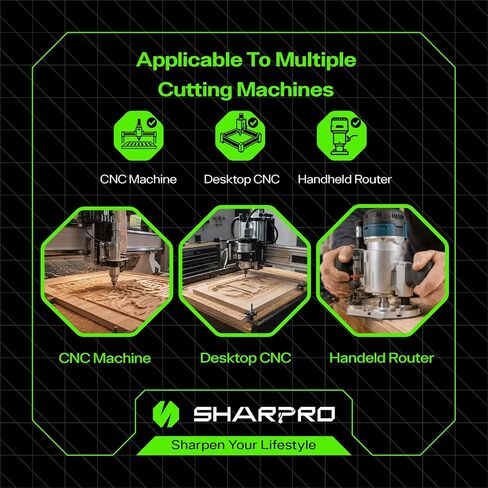 CNC Bit Set, Router Bit Set 1/4 Shank, 5PCS Starter Router Bit Set | Designed for beginners and experienced users, covering everyday CNC routing, carving and cutting tasks in Kuwait