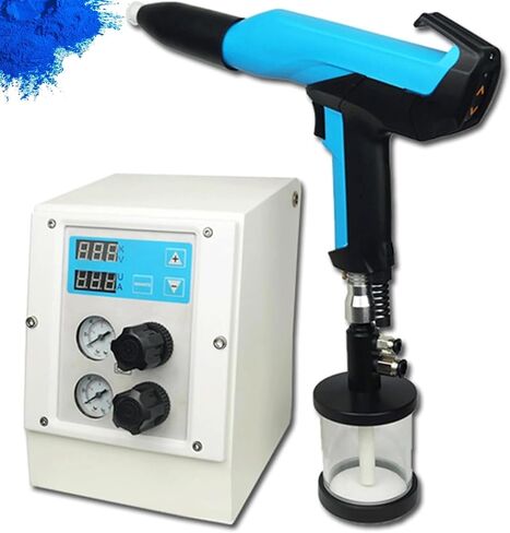 Portable Powder Coating Gun with Control Panel; electrostatic Powder Coating for DIY Projects Involving Furniture, cabinets, Fences, Walls, Doors, and Garden Chairs in Kuwait