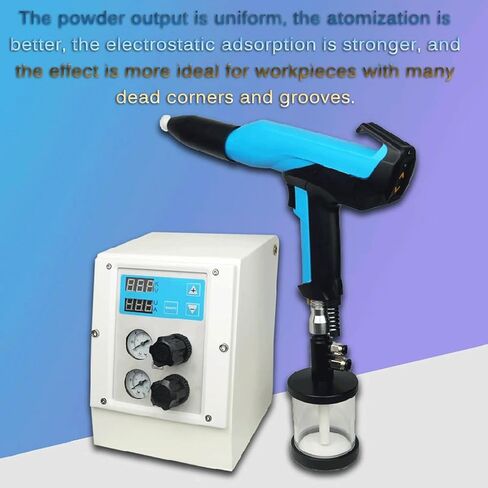 Portable Powder Coating Gun with Control Panel; electrostatic Powder Coating for DIY Projects Involving Furniture, cabinets, Fences, Walls, Doors, and Garden Chairs in Kuwait