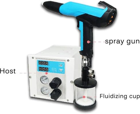 Portable Powder Coating Gun with Control Panel; electrostatic Powder Coating for DIY Projects Involving Furniture, cabinets, Fences, Walls, Doors, and Garden Chairs in Kuwait