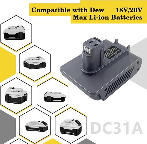 DW31A for Dewalt Battery Adapter to for Dyson Type A DC31 DC35 DC34 DC45 Vacuum Cleaner, Adapter Convert for Dewalt 20V Battery to Dyson Type A 22.2V Battery (Not for Type B) in Kuwait