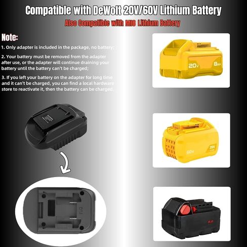 for DeWalt and for Milwaukee Battery Adapter, Compatible with M18 and for DeWat 20V 60V Lthium Battery (Power for Worx 20V USA Version Tools) in Saudi Arabia
