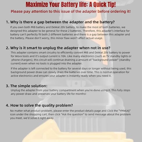for DeWalt and for Milwaukee Battery Adapter, Compatible with M18 and for DeWat 20V 60V Lthium Battery (Power for Worx 20V USA Version Tools) in Saudi Arabia