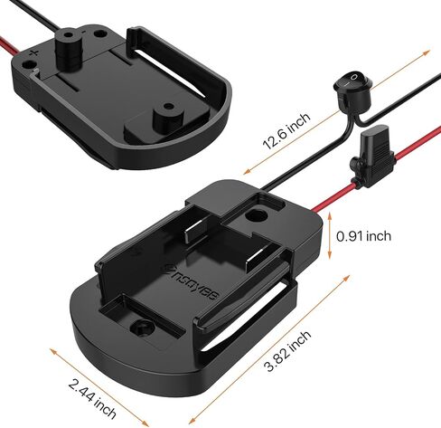 Power Wheel Adapter with Fuse&Switch, Secure Power Adapter for WX 20V, with 12 Gauge Wire, Good Power Converter for DIY Ride On Truck, Robotics, RC Toys&Work Lights in Kuwait