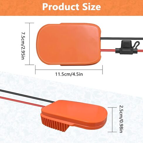 2 Packs Power Wheel Adapter for Ridgid AEG 18V Hyper Battery with 6Pcs Fuse & 2Pcs Wire terminals, 14AWG Wire Power Connector for Rc Car, Rc Truck, DIY, for Rigid Battery L1815R B1820R L1830R in Kuwait