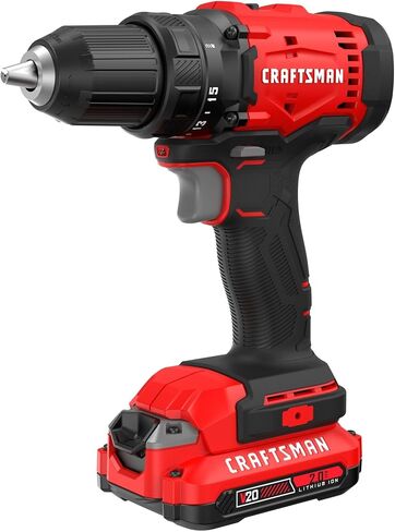 CRAFTSMAN V20 Cordless Drill/Driver Kit, 1/2 inch, Battery and Charger Included (CMCD700C1) in Kuwait