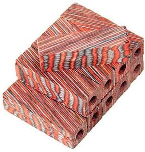 Penn State Industries PKEZLAM61 Color Grain Laminated Pre-drilled Mini Pen Blanks, 9/16" x 9/16" x 2-1/32" (Night Fire, 10pcs) in Kuwait