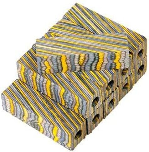 Penn State Industries PKEZLAM61 Color Grain Laminated Pre-drilled Mini Pen Blanks, 9/16" x 9/16" x 2-1/32" (Night Fire, 10pcs) in Kuwait
