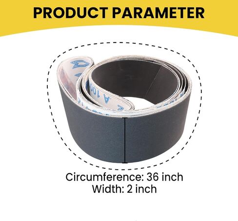 2 x 36 Inch Knife Sharpening Sanding Belts, 6 Pack | Silicon Carbide Abrasives, 2 Pcs Each of 600, 800, 1000 Grits in Kuwait