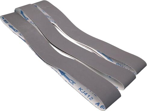 2 x 36 Inch Knife Sharpening Sanding Belts, 6 Pack | Silicon Carbide Abrasives, 2 Pcs Each of 600, 800, 1000 Grits in Kuwait