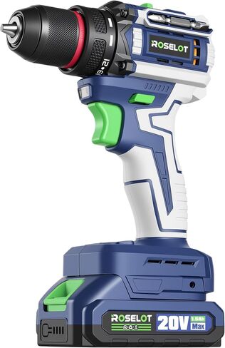 20V Brushless Cordless Drill Set, 531 In-lb Torque, 2x1.5Ah Batteries & Tool Box Included, Compact Power Drill Kit for Home Repair & DIY Projects in Kuwait