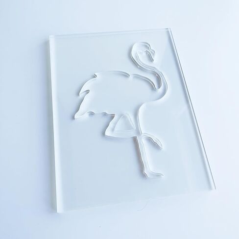 Flamingo Router Template, Clear Acrylic Woodworking Jig, 8 x 6 inches, with Cutout in Kuwait