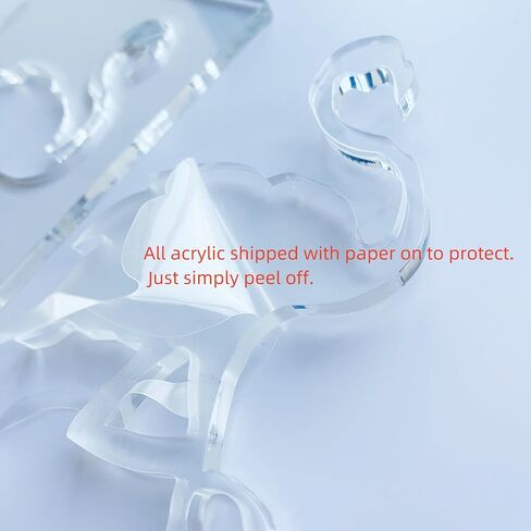 Flamingo Router Template, Clear Acrylic Woodworking Jig, 8 x 6 inches, with Cutout in Kuwait