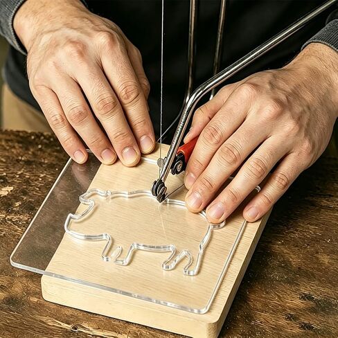 4Pcs Farm Animal Silhouette Acrylic Router Template for Woodworking, 5mm Thick Inlay Template Tracing Stencil Guide Tool for Project DIY Wood Craft in Kuwait