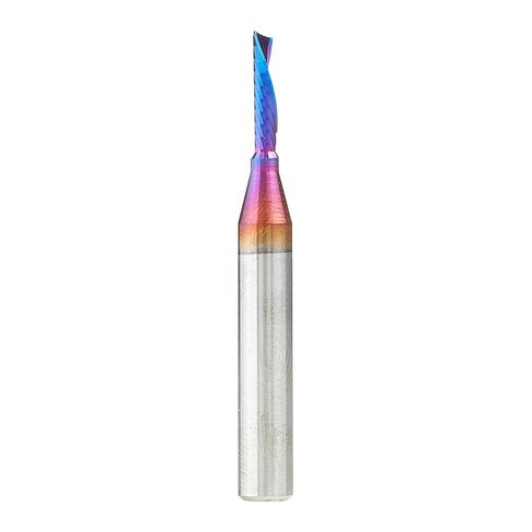 Amana Tool Spektra Coated Solid Carbide CNC Spiral Single O-Flute Router Bit for Plastic Down-Cut, 51511-K, 1/8 D x 1/2 CH x 1/4 SHK x 2 Inch L in Kuwait
