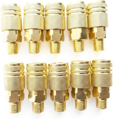 Air Compressor Hose 1/4'' NPT Fittings, 14 Pieces Air Compressor Accessories Kit, Universal Air Coupler (14 count (Pack of 1)) in Kuwait