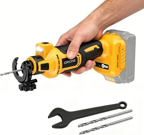 Cordless Drywall Cut-Out Tool, Brushless Rotary Saw Compatible With Dewalt 20V Battery, 28000 RPM 3-Speed Adjustable Depth with Led,Compact Spiral Tool for Drywall Sheetrock Wood Cutting(NO Battery) in Kuwait