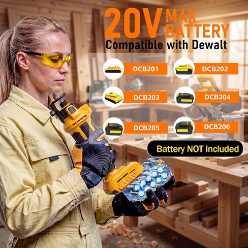 Cordless Drywall Cut-Out Tool, Brushless Rotary Saw Compatible With Dewalt 20V Battery, 28000 RPM 3-Speed Adjustable Depth with Led,Compact Spiral Tool for Drywall Sheetrock Wood Cutting(NO Battery) in Kuwait