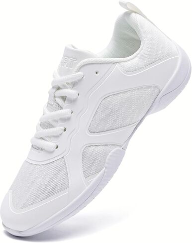 White Cheer Shoes for Girls & Women - Breathable Soft Comfortable Cheerleading Sneakers for Youth Training Competition in Kuwait