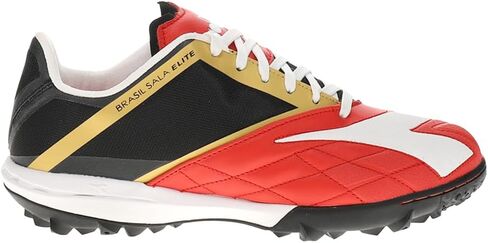 Diadora Mens Brasil Sala Elite Turf Soccer Cleats - Black, Red, White in Kuwait
