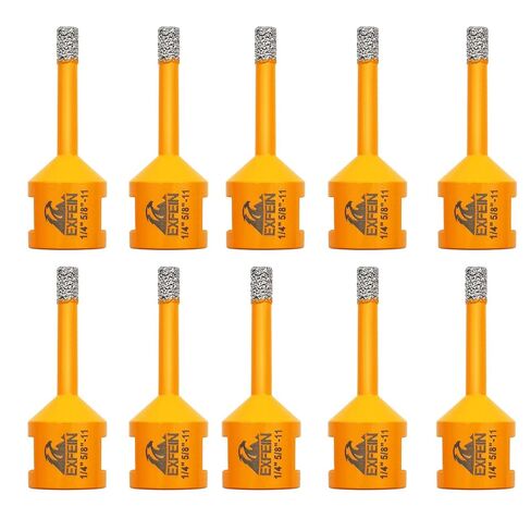 Diamond Core Drill Bits Set 13pcs - Diameter 1/4"(6mm) - 4"(102mm), 5/8-11" Thread Tile Hole Saw & Adapter & 4.5"(115mm) Diamond Blade for Porcelain Ceramic Marble Granite in Kuwait