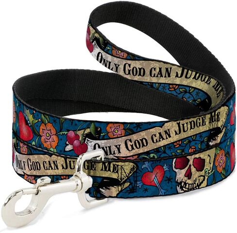 Buckle-Down Pet Leash - Only God Can Judge Me Blue - 4 Feet Long - 1" Wide in Saudi Arabia