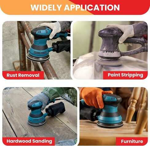5 Inch Replacement Sander Pad Compatible with Craftsman, Ridgid, Ryobi, With 4 Hook & Loop Orbital Sander Foam Pad + 30 Ceramic Sanding Discs (60-320 Grit) for Metal/Wood/Paint Removal in Kuwait