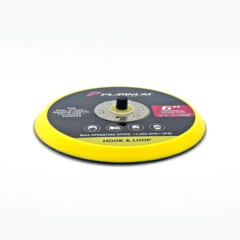 Platinum Series 6" Hook and Loop Backing Plate for Sander, Polisher, 5/16" Arbor with 24 Thread in Kuwait