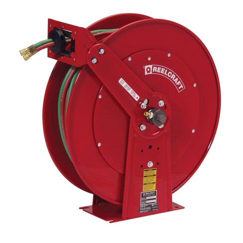 Reelcraft TW86050 OLPT Spring Retractable Gas Welding Hose Reel, 3/8" x 50', 200 Psi, Gas Weld T-Grade Hose Included in Kuwait