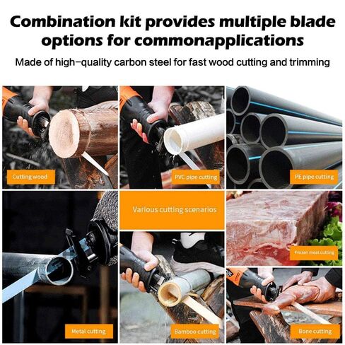 60Pcs Jigsaw Blades Set, Contractor Assorted T Shank Jig Saw Blades, Multi-Purpose HCS/HSS Blades for Cutting Wood/Plastic/PVC/Metal (T118A T118B T101AO T101D T101B T101BR T144D T244D T111D T111C) in Kuwait