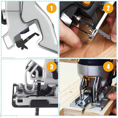 60Pcs Jigsaw Blades Set, Contractor Assorted T Shank Jig Saw Blades, Multi-Purpose HCS/HSS Blades for Cutting Wood/Plastic/PVC/Metal (T118A T118B T101AO T101D T101B T101BR T144D T244D T111D T111C) in Kuwait