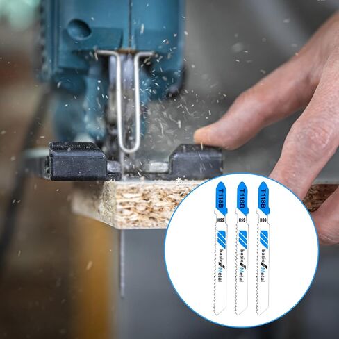 10 Pcs Jigsaw Blades 3 Inch T118B Jig Saw Blades Basic for Metal T Shank Jigsaw Replacement Blade in Kuwait