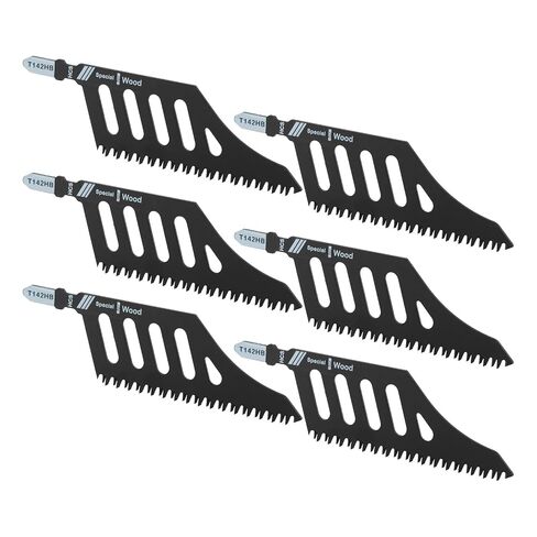 T142HB Jigsaw Blades 6-Pack, T-Shank Saw Blades for Detailed Woodworking, Carbon Steel Jig Saw Blades for Woodworker, Carpenter, DIYer in Kuwait