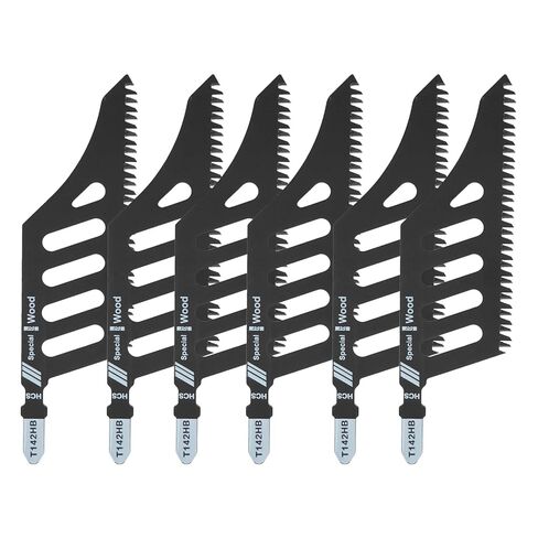 T142HB Jigsaw Blades 6-Pack, T-Shank Saw Blades for Detailed Woodworking, Carbon Steel Jig Saw Blades for Woodworker, Carpenter, DIYer in Kuwait
