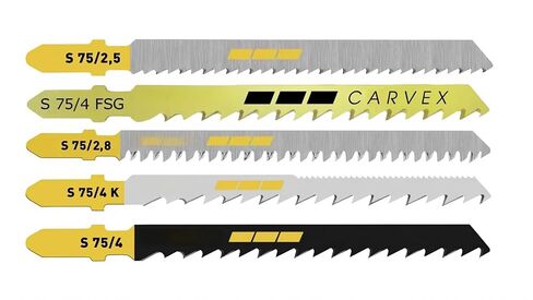 204275 Multicolour Jigsaw Blade, 25-piece HCS High Carbon Steel, T-Shank 75mm, for Wood & Soft Plastics Precision Cutting Replacement for Festool 204275 in Kuwait