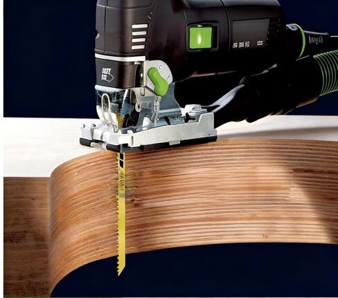 204275 Multicolour Jigsaw Blade, 25-piece HCS High Carbon Steel, T-Shank 75mm, for Wood & Soft Plastics Precision Cutting Replacement for Festool 204275 in Kuwait
