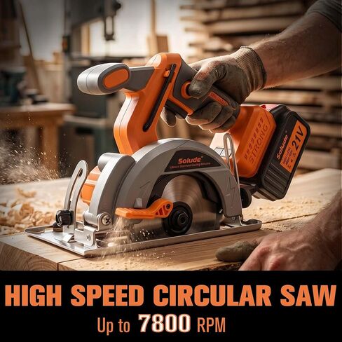 5-Inch 21V Brushless Cordless Circular Saw with 2 x 4.0Ah Lithium Batteries – Electric Cutting Circular Saw with 2 Saw Blades for Wood, Metal, Tile, Drywall, Plastic Cutting in Kuwait