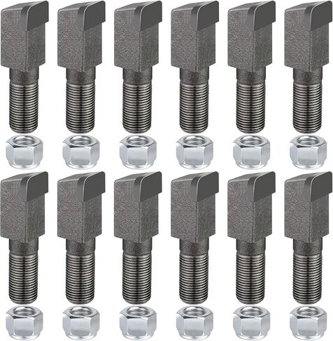 12 Pack Stump Grinder Teeth Fit Woodland Mills WG24 WG28 Stump Grinder Tooth Parts for Cutting Tree Stub,Carbide Tips with 5/8" Nuts,2-7/8"Lx11/16"W in Kuwait