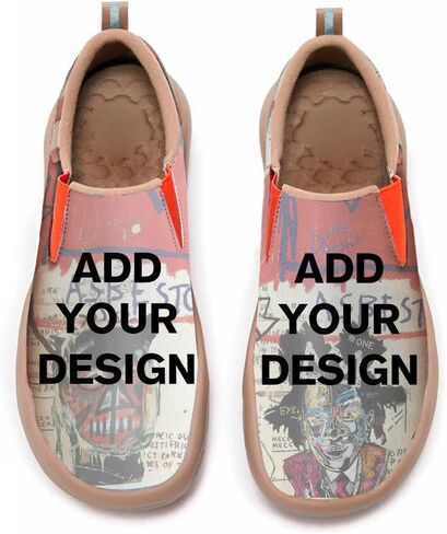 Women's Slip On Sneakers Casual Loafers Microfiber Art Painted Comfort Soft Walking Shoes Colorful Flowers in Kuwait