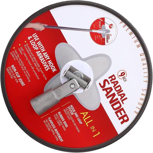Aramox Extension Pole Sander Kit with 360 Degree Rotating Head 15 Sanding Discs 5 Grits for Drywall Ceiling Wall Sanding in Kuwait