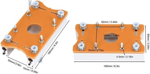 65mm Aluminum Router Table Insert Plate - Universal Fit for Woodworking Tools with Slotting Frame, 0-5cm Board Thickness Support in Kuwait