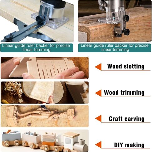Wood Router,Electric Compact Wood Routers Tool for Woodworking,800W Hand Trimmer Laminate Milling Engraving Hand Machine Joiner Tool Electric,with 15PC 1/4" Router Bit Set, Slotting Trimming Carving in Kuwait