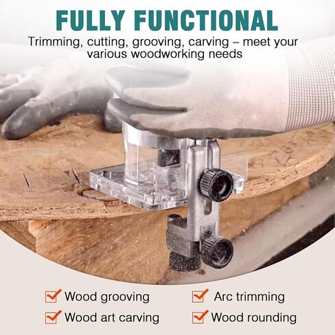 Wood Router,Electric Compact Wood Routers Tool for Woodworking,800W Hand Trimmer Laminate Milling Engraving Hand Machine Joiner Tool Electric,with 15PC 1/4" Router Bit Set, Slotting Trimming Carving in Kuwait