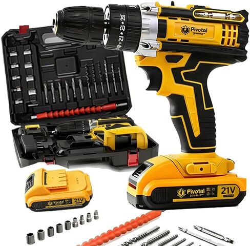Multi-functional electric tool set, rechargeable multi-purpose electric hammer drill, speed control, torque adjustment, lightweight drill, suitable for household repairs, impact drill set in Kuwait